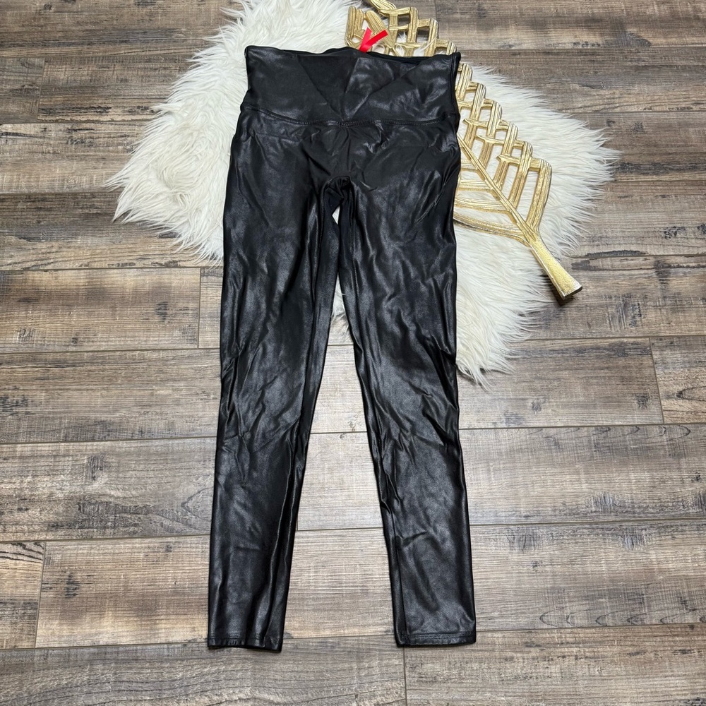 Spanx Black‎ Faux Leather Leggings